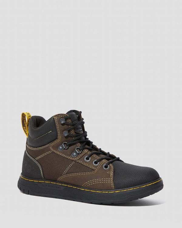 Dr Martens Pánské Pracovní Boty Lintel Steel Toe Černé Hnědé, CZ-425690